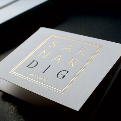 Greeting cards in Swedish, letter pressed