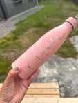 Handgraverad personlig vattenflaska