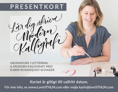 Presentkort Kalligrafikurs