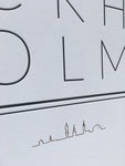 Stockholm Skyline Print - love, STHLM