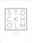 Stockholm Skyline Poster - relieftryck