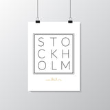 Stockholm Skyline Poster - relieftryck