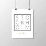 Stockholm Skyline Poster - relieftryck