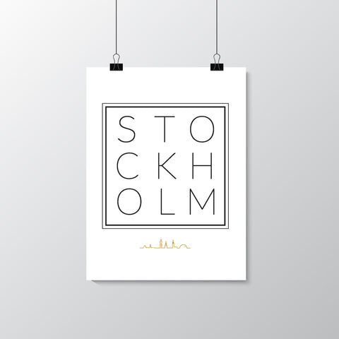 Stockholm Skyline Poster - relieftryck